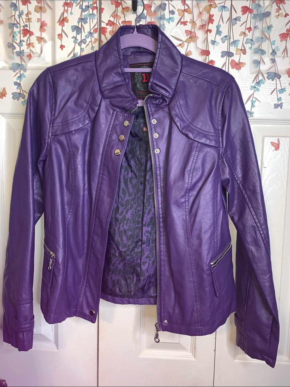 Dollhouse Purple Faux Leather Jacket
